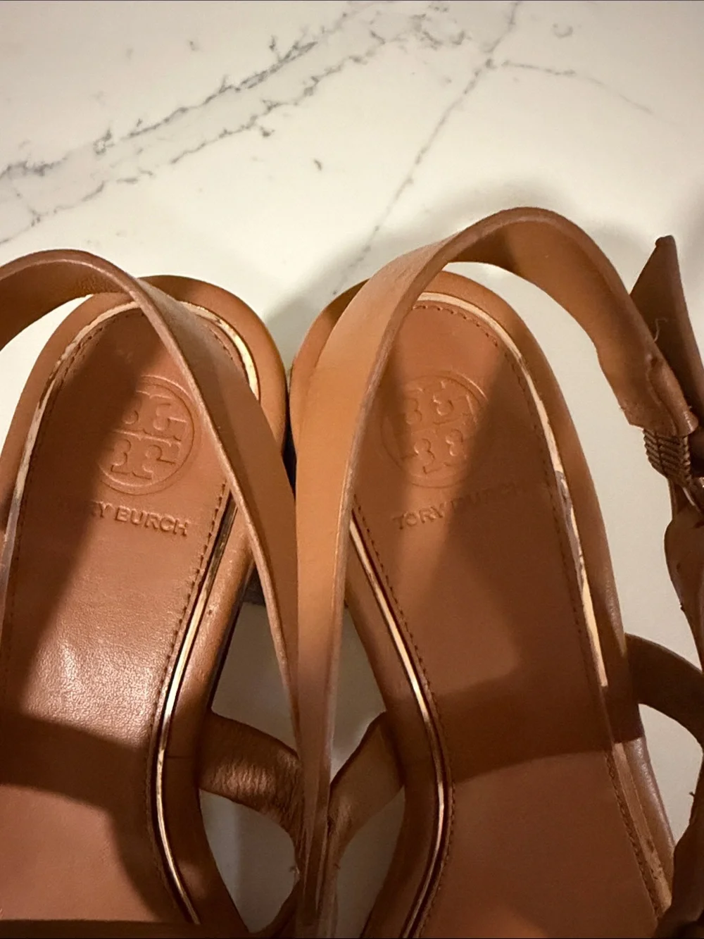 Tory Burch Metal Miller Sling Back Sandals